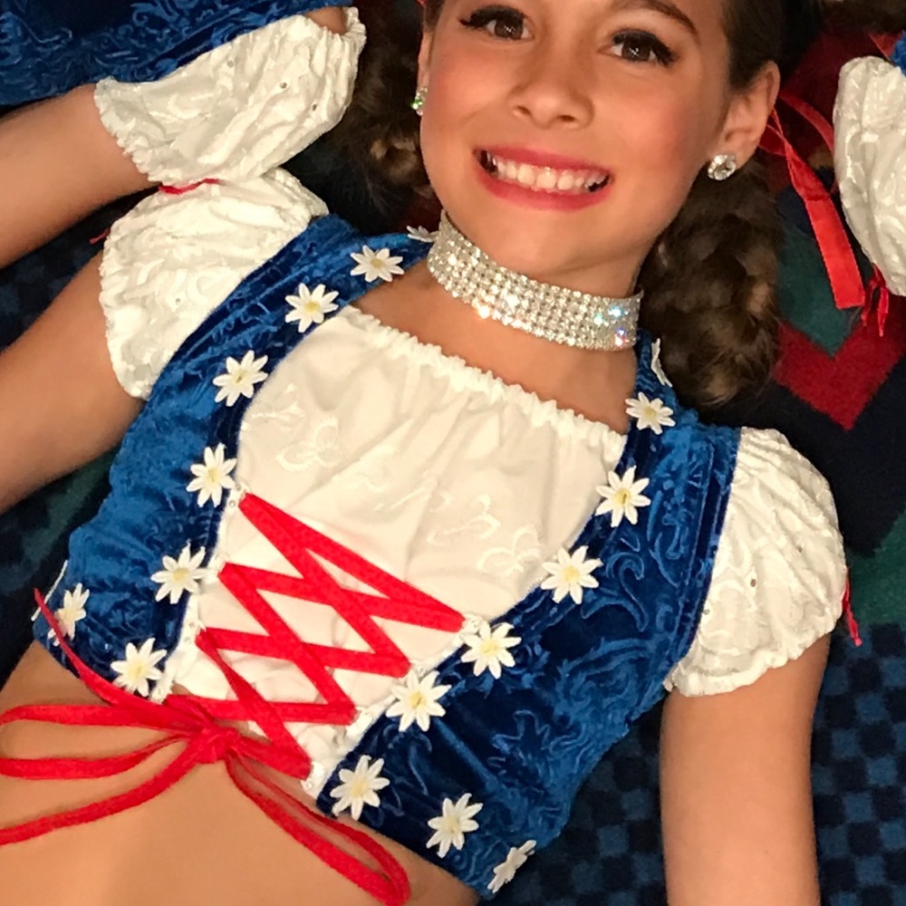 Custom Details Dancewear red white and blue dance costume. Perfect condition.